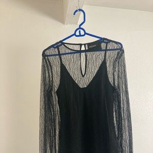 Nicholas Lace Bell Sleeve Mini Dress